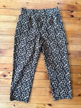 Lucy Yak Leopard Printed Denim 100% Cotton Size 38 / R Designed In Britain